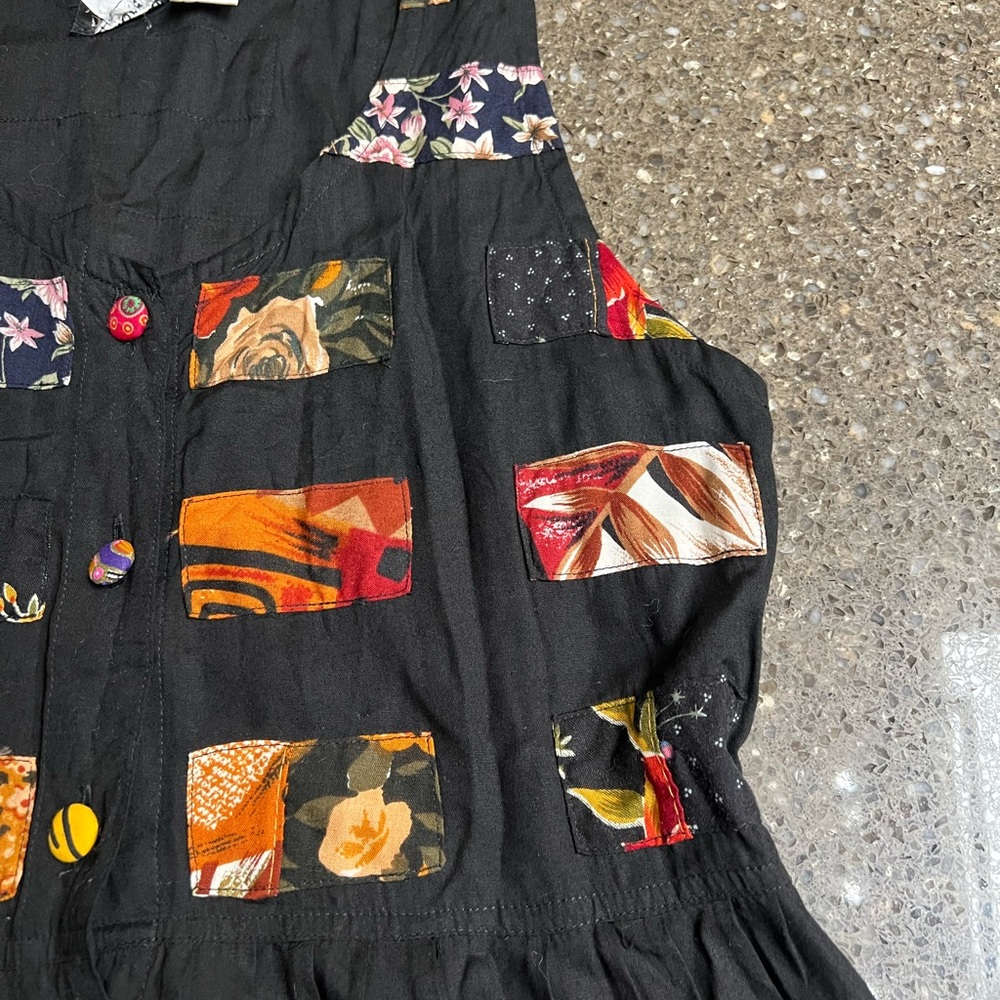 Nativewear Designs Black Patchwork Sleeveless But… - image 4